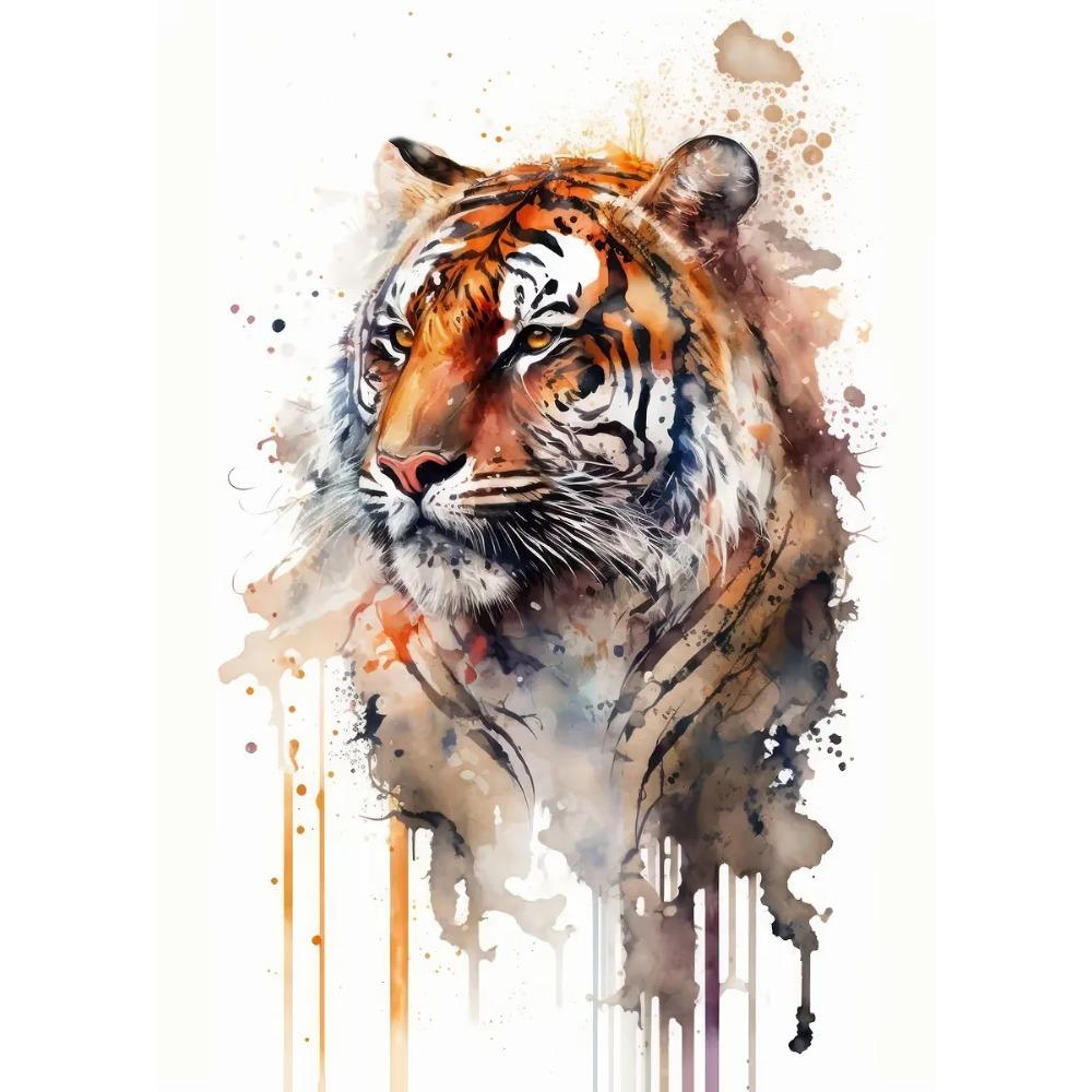 Safari Animals Watercolor Posters Colorful Children Prints Rainbow Animal Canvas Painting Wall Art Pictures Home Kids Room Decor