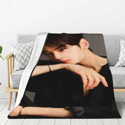 True Beauty Hwang In Youp Cha EunWoo Flannel Throw Blanket Warm Star Art Design for Bed Bedroom Sofa Picnic Perfect Gift