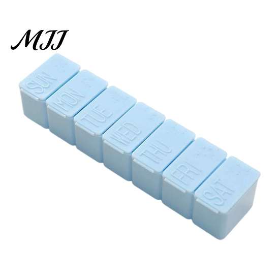 Travel Medication Container Weekly Pill Organizer, Portable 7 Day Container, Moisture-Proof Small Dispenser And Dust-Proof Storage Case for Daily Use