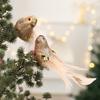 Yousheng 1 Pair Christmas Ornament Imitation Foam Feather Bead Design Christmas Tree Decoration Festive Atmosphere DIY Gift