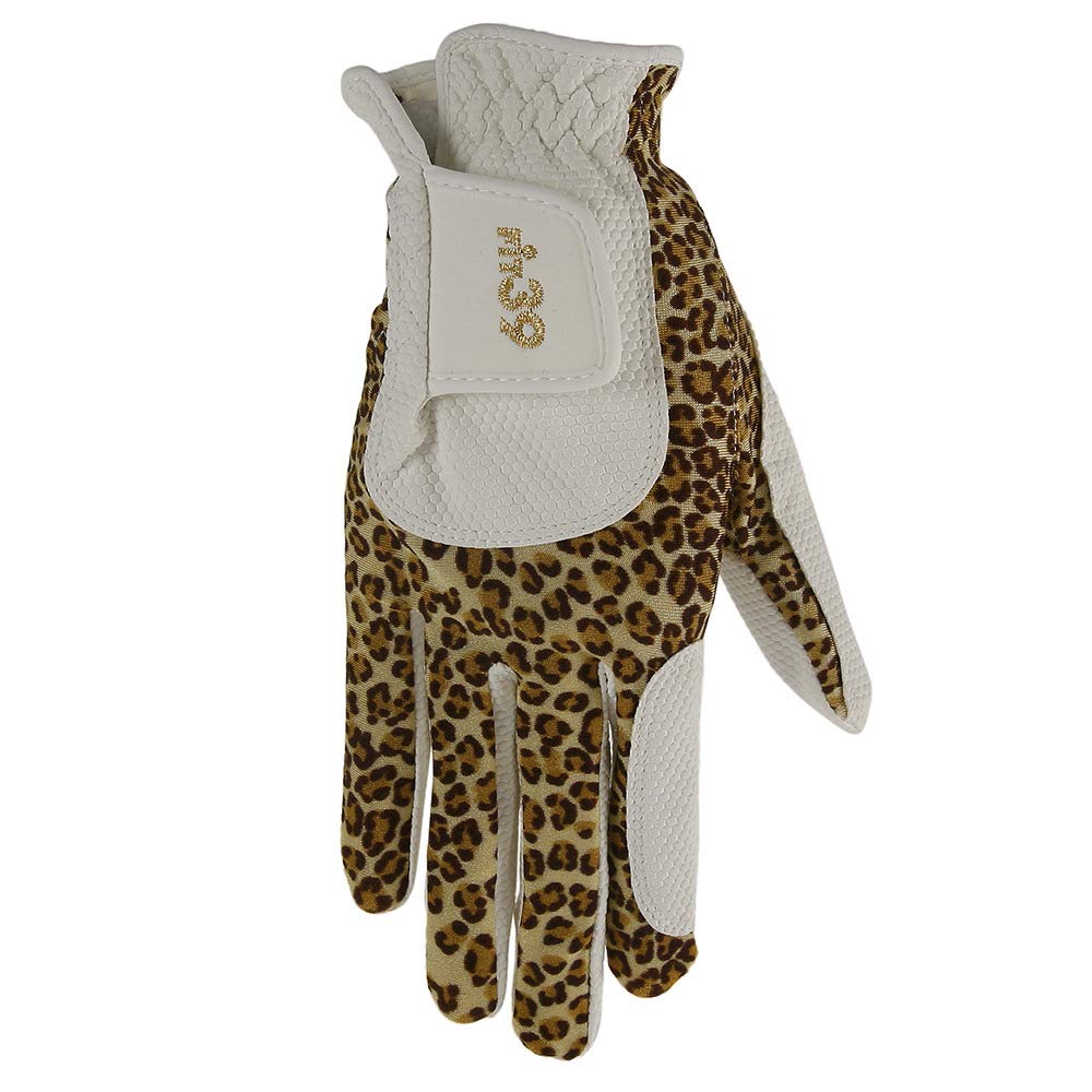 MIC 39 GOLF FIT39 Right Hand Size S Glove, Unisex, MGF-220N, (Left-Handed), Leopard/White,