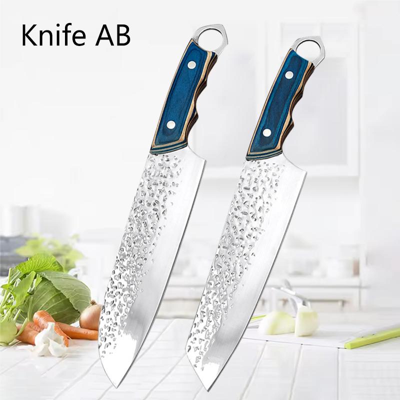 WXCOO Forged Kitchen Knife Slicing Boning Butcher Knife Ultra Sharp Chef Knife Meat Cleaver Knife Cooking Tools Wood Handle