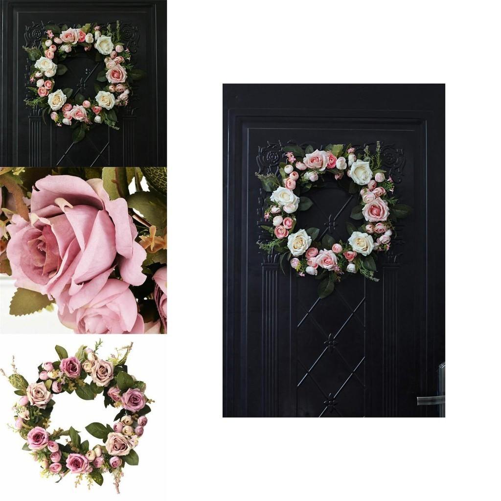 High-quality Artificial Peony Rose Hanging Door Flower Wreath For Events