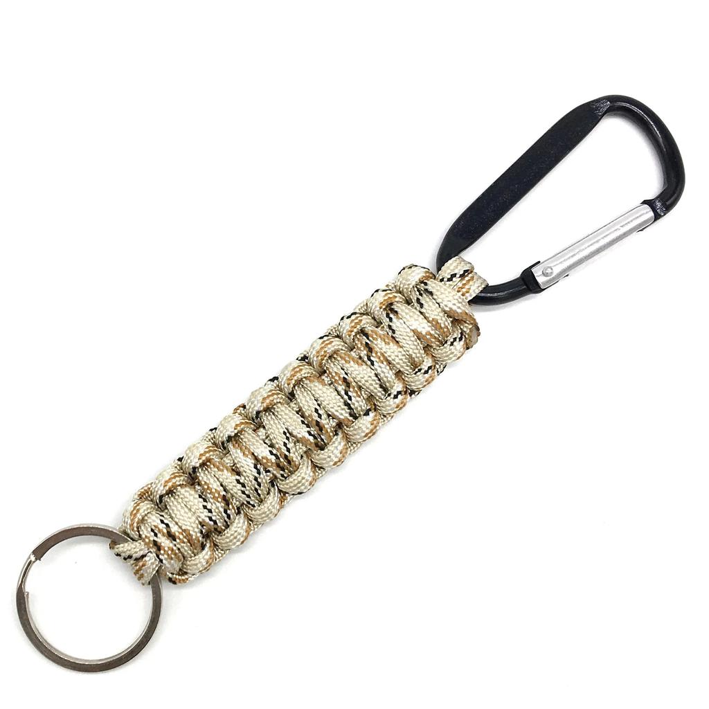 Paracord Keychain Carabiner Clip Military Braided Cord Rope Lanyard Emergency Knot Outdoor Survival Tools For Keys/Men/Women