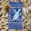 1pc Underwater World with Sea Turtle and Marine Life 2D Printed Microfiber Beach Towel, Quick Dry Super Absorbent. Great for