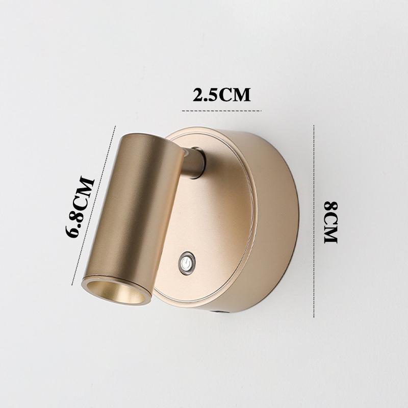 LED-Licht Magnetisch USB Wiederaufladbar Wandleuchte Strahler Kabellos Keine Verkabelung Kein Bohren Leselicht Schlafzimmer Nachttischleuchte