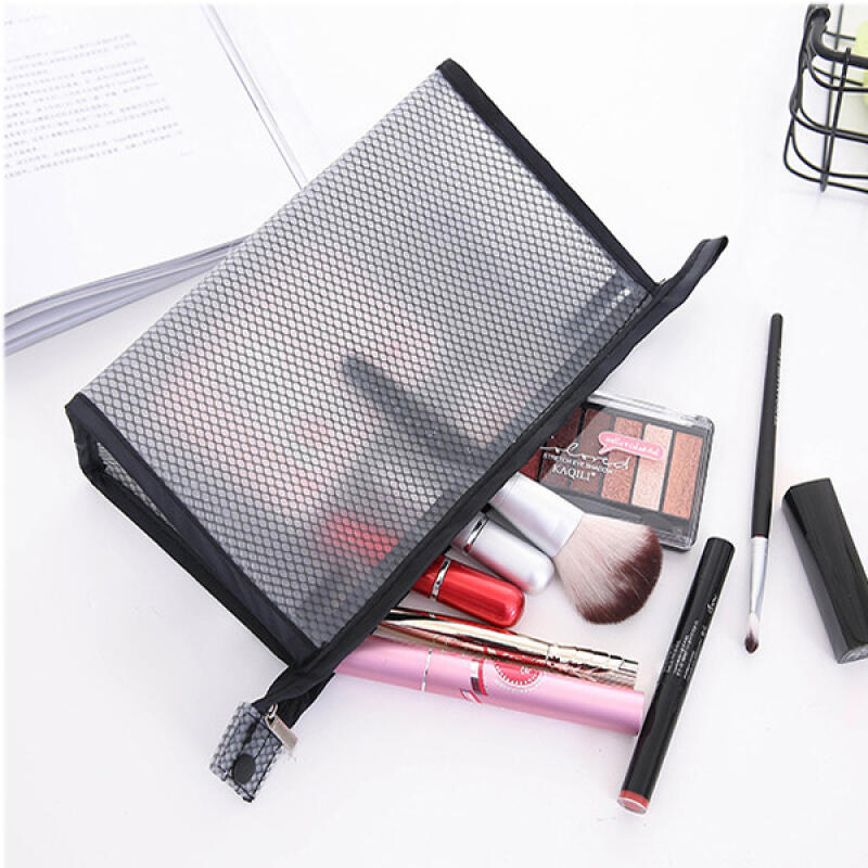 

Waterproof wash bag mesh type white and black black