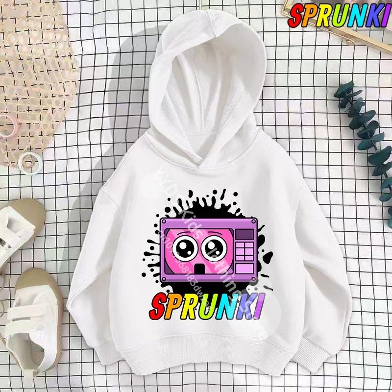 Hot Game Incredibox Sprunki Hoodie for Kids Hoody Sweatshirts for Teen Boys Cartoon Coats for Girls, Casual Outerwear for Baby