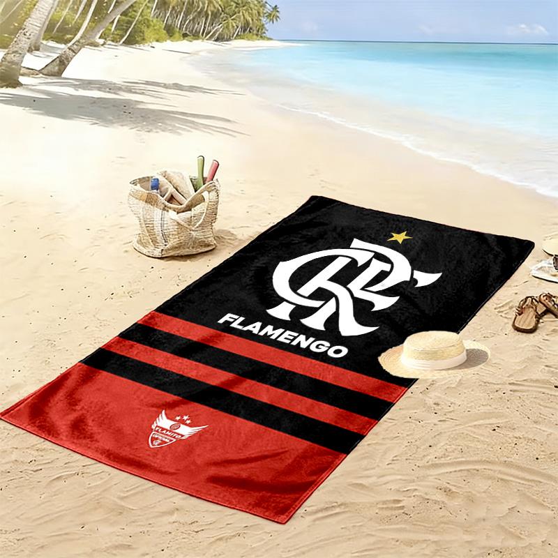 Flamengo Logo Print Beach Towel, Large Soft Quick Dry Towel for Beach Camping Swimming
