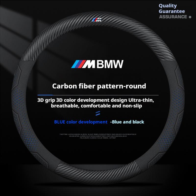 Car NEW Carbon Fiber Suede Steering Wheel Cover For BMW M X1 X3 X4 X5 X6 X7 M3 M4 M5 E46 E39 E60 E90 E91 E36 E87 F10 F20 F30