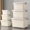 Extra Large Cream Storage Box for Books, Clothes, Quilts - Household Organization