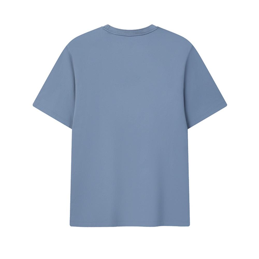 Fila White Fashion Simple Classic Basic Solid Color Casual Comfortable Short Sleeve T-Shirt Men T-Shirts Fog-Blue F11M623113FBU