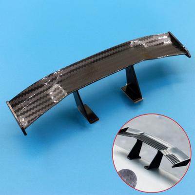 17cm Carro Preto Fibra de Carbono Sarja Aparência GT Pequeno Mini Spoiler Asa Traseira Decoração