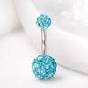 Edelstahl Bauchnabelpiercing mit Edelstein Eleganter Glänzender Körperschmuck Zubehör