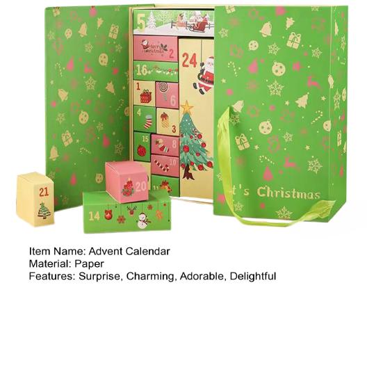 DIY Christmas Advent Calendar To Fill Empty Gift Box Set 24 Days of Surprise Countdown Calendar for Kids Family Friends