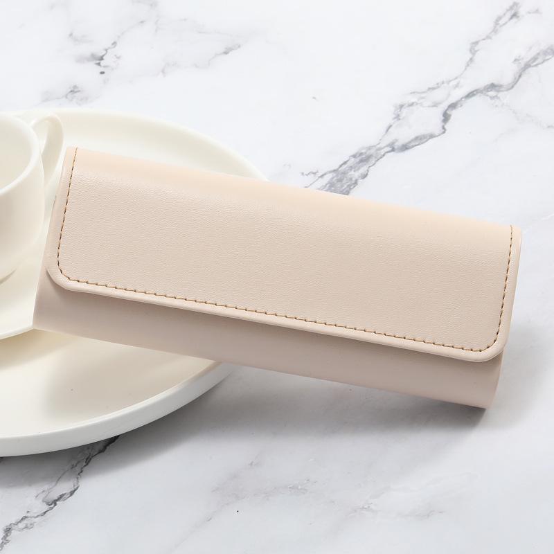 

Вместительный чехол для очков из ПУ кожи – Модный, Мягкий, Портативный, Прочный, Защищающий от давления 160*60*30mm бежевый