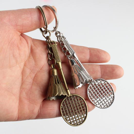 1/12Pcs Badminton Keychain Three-dimensional Pendant Decorations Mini Key Rings Ornaments Home Storage