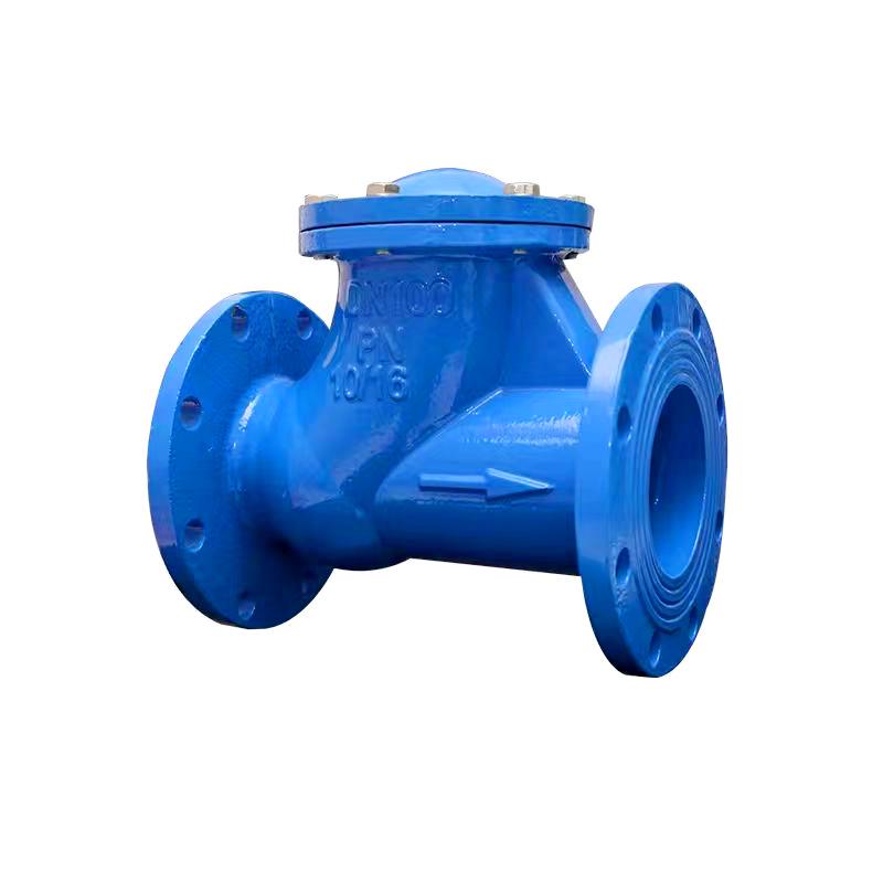 Ductile Iron Flanged Ball Sewage Check Valve - Grooved One-Way Pipeline Valve