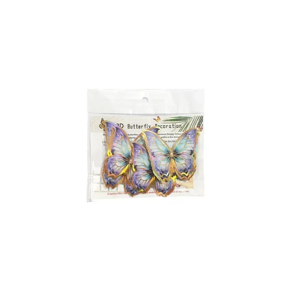 For Celebrations Home Decor 3D Butterfly Wall Stickers Decor For Events 3D Butterfly Wall Stickers Environmentally Friendly PVC