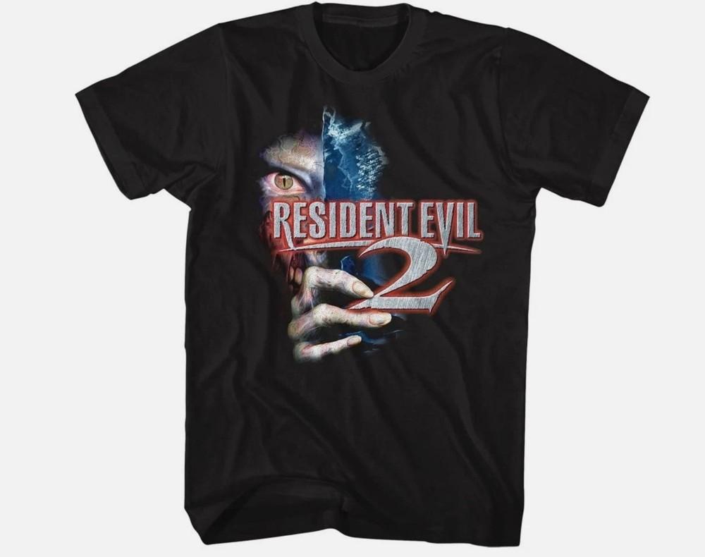 Resident Evil 2 Винтажная Классическая Хоррор Футболка S5XL Унисекс Футболка XL