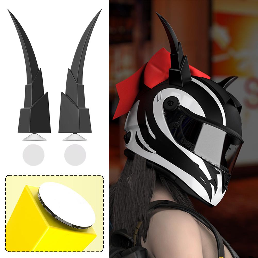 1Pair Motorcycle Helmet Devil Horns Decor Universal Suction Cup Bull Horns for Motorbike, Electric Scooter & Bike Helmet St T1V9
