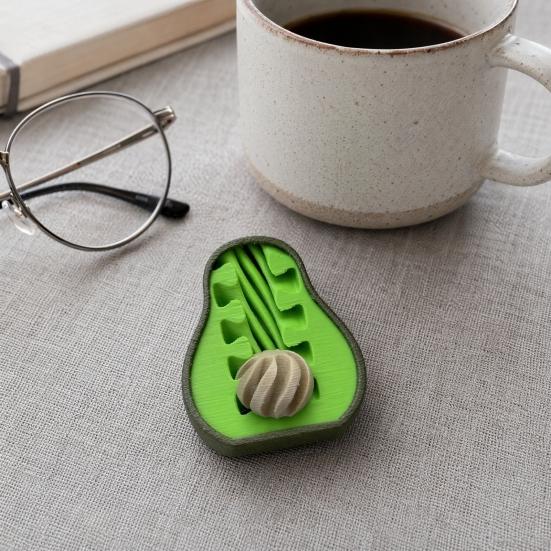 Jijijing 3D Printed Vegetables Fruits Decompression Toy, Flexible Stretchable Pixel Fruit Fidget Toy for Anxiety Relief, Portable Desktop Ornament
