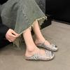 Fashion 2024 Fashion Women's Shoes Closed Toe Women's Slippers Autumn Breathable Mesh Solft Sole Casual Flat Comfortable Slippers