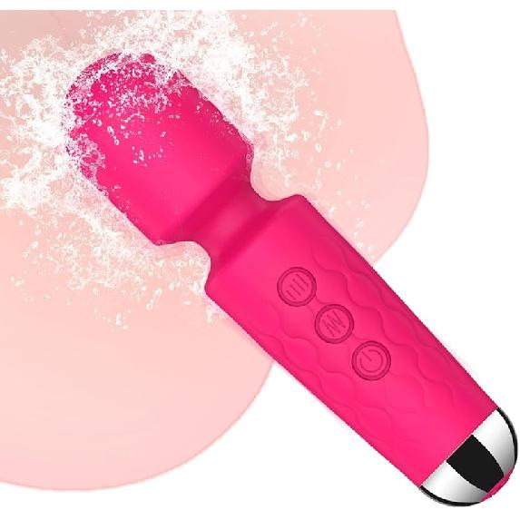 Vibrator Wand,Adult Sex toy Wand, G Spot Dildo, Clit Vibrator, Sex Vibrators,Clitoris Stimulation,with 8 Speeds & 20 Patterns, Quiet,Fully Waterproof