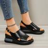 2026 Summer Wedge Platform Sandals Fashion Retro Rome Beach Shoes Ladies Casual Peep Toe Soft Comfortable Sandalias Size 36-42