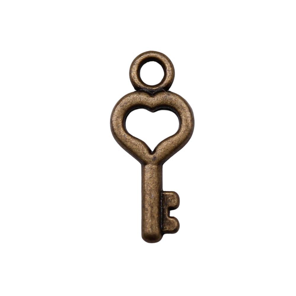 Simple Skeleton Key Charms Multi Color Alloy Pendants For Vintage Themed Jewelry