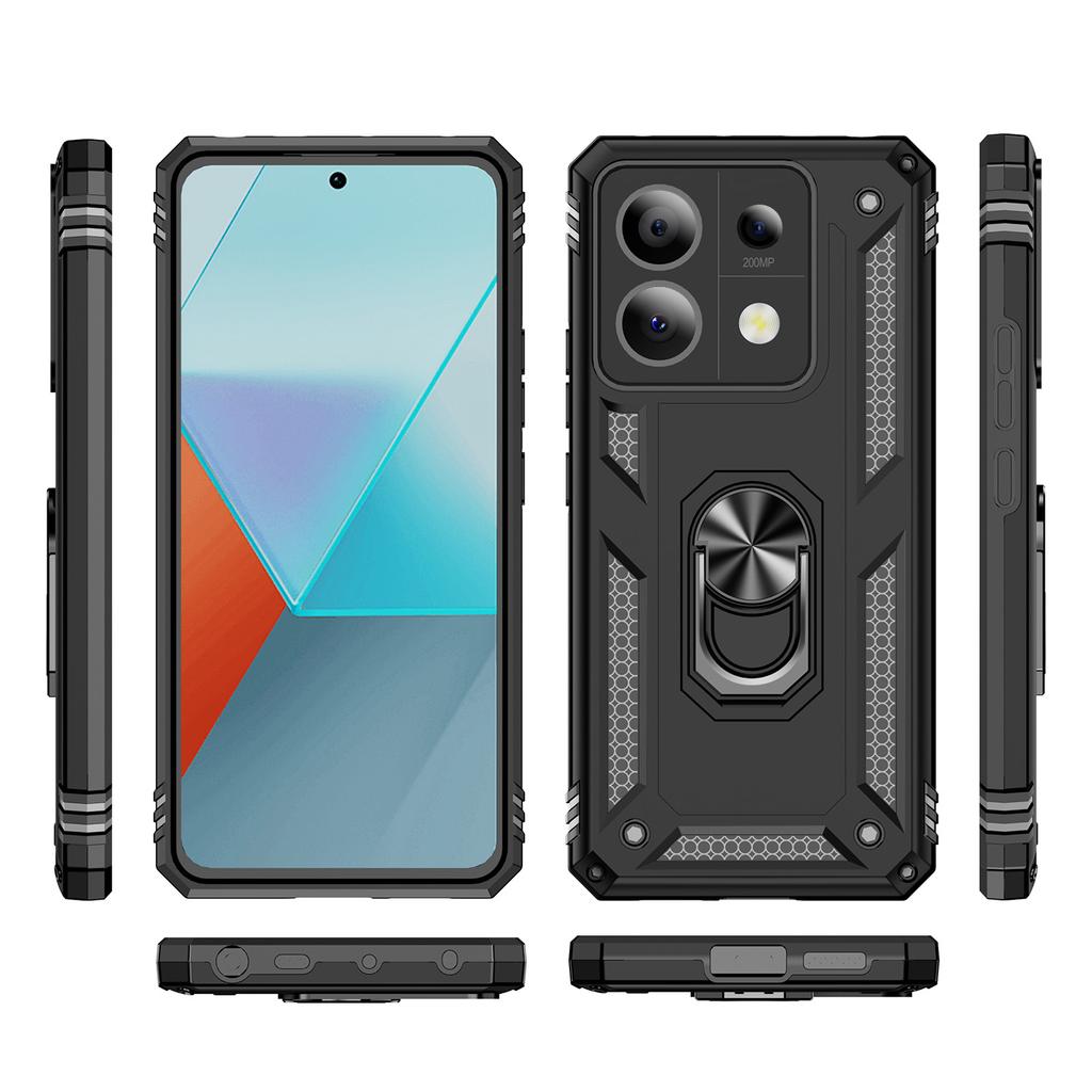 For Xiaomi Redmi Note 13 Pro 5G/Poco X6 5G Case PC+TPU Anti-Drop Phone Cover with Kickstand