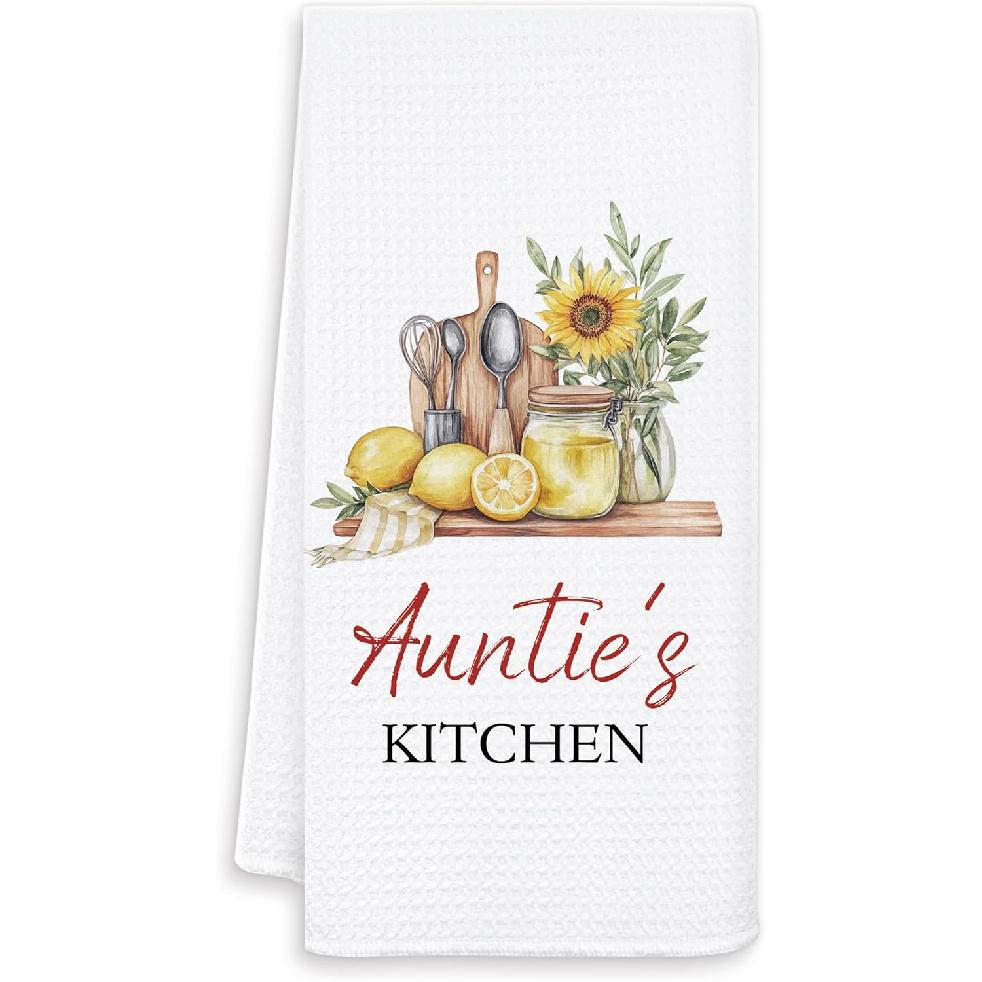 Gigi s Grandma Kitchen Towels, Mother s Day Birthday Gifts for Gigi Grandma Dish Tea Towels for Kitchen Decor, Grandmother Gifts from Grandkids Auntie