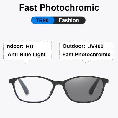Photochromic Reading Glasses for Middle-aged Progressive Multifocal Anti Blue Light Reading Glasses Men Women Far Sight Glasses