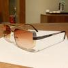 Durable High Quality Retro High End Designer Style Trendy Alloy Metal Square Shaped Female For Both Male Sun Glasses