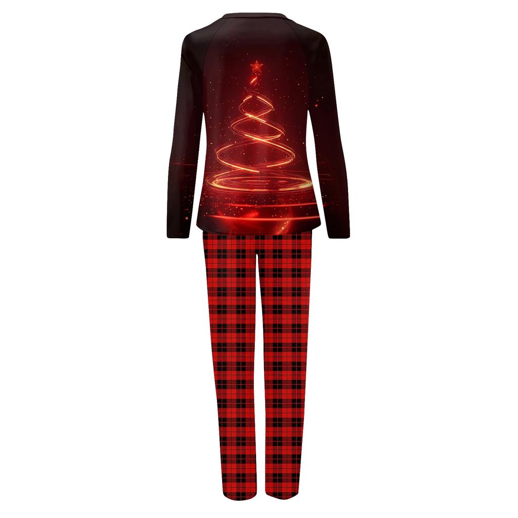 Christmas Prints Family Matching Long Sleeve Tops+Pants Set Family Matching Sets