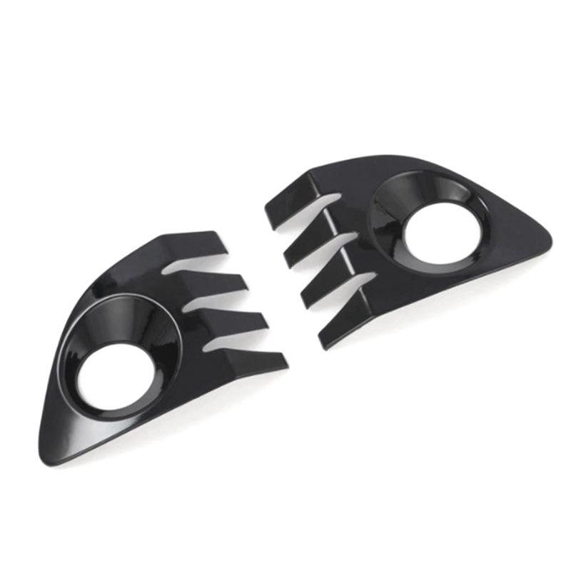 Ac29-Front Bumper Fog Light Frame Fog Lamp Shade Fog Light Frame Cover For Toyota Black