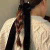 Geegee Velvet Bow Scrunchie (Black)