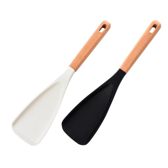 Silicone Cooking Spoon Heat Resistant Nonstick Kitchen Utensils 3 in 1 Spatula Spoon Stir Scoop Serve with Ease Ergonomic Handle Easy to Clean Ideal