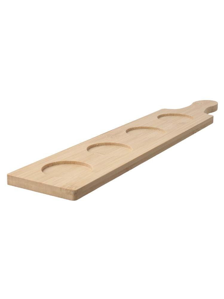 Sturdy Wood Serving Tray for Small Capacity Glasses Easy Maintenance