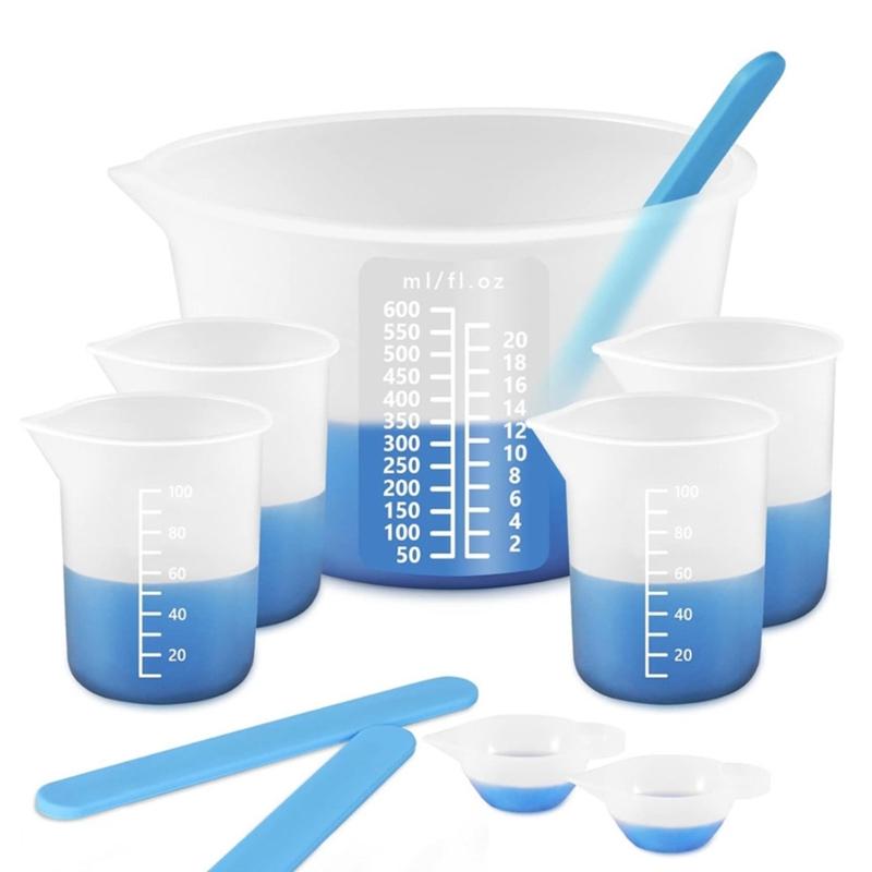 Multipurpose Resin Measuring Cup Set Sturdy Resin Materials Convenient for Craft Enthusiasts and Artists Supplies