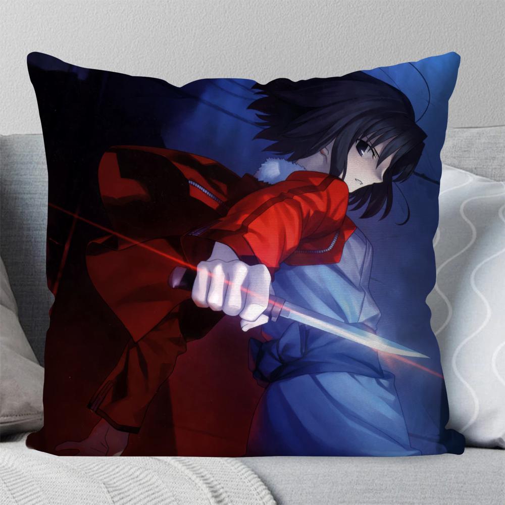 Shiki Ryougi Animation The Garden Of Sinners Kissenbezug Quadratisches Kissen Schlafzimmer Sofa Freizeit Auto Wohnzimmer Heimdekoration 40X40