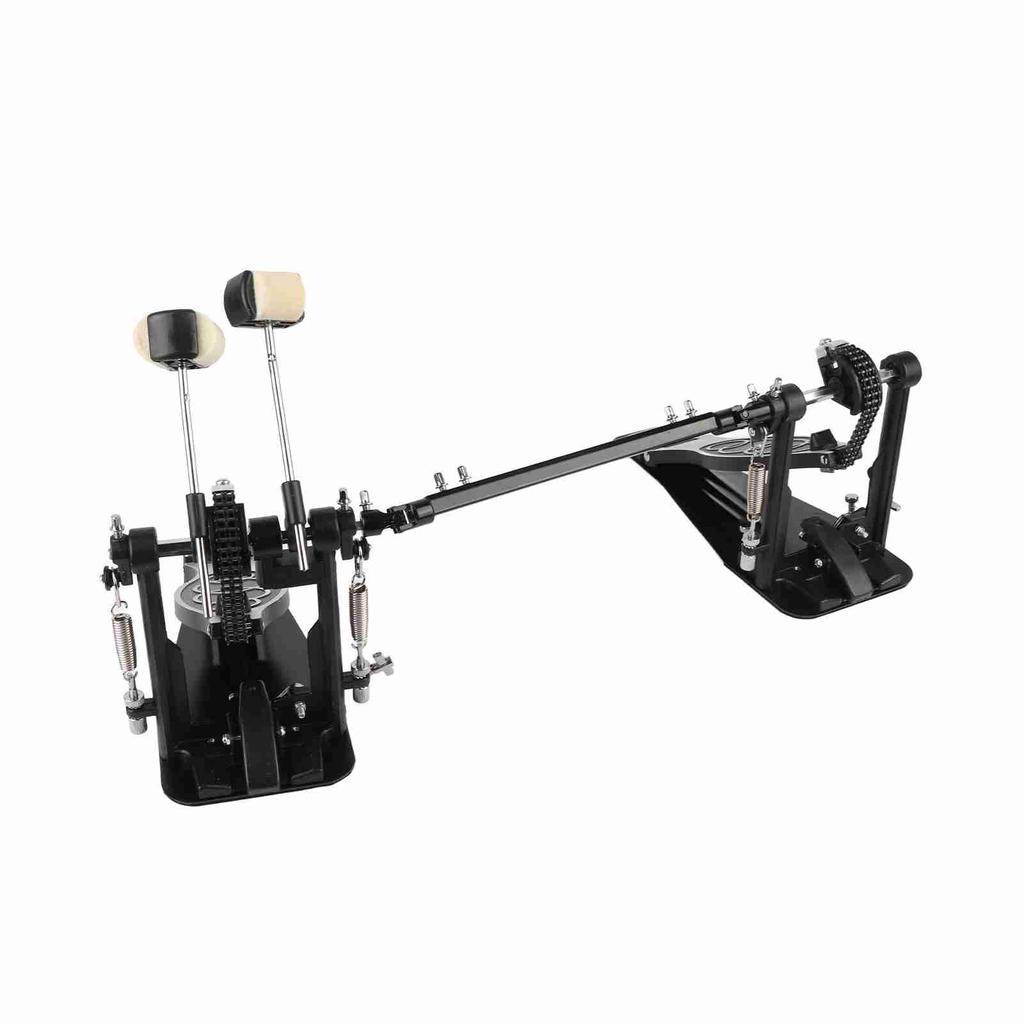 Dubbelpedal Fast Grepp Stabil Kraftfull Användning Zink Aluminium Professionell Trumfot Kick