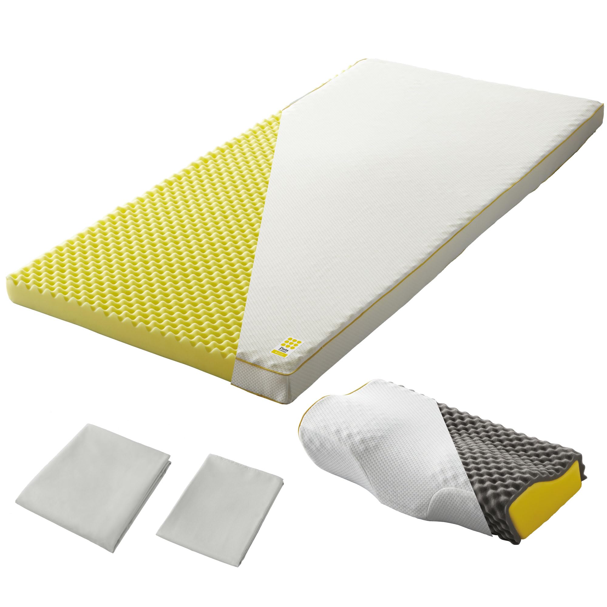 

Nishikawa Sleep Lab Dots Happy Box Single Pillow mattress that supports the lower back Pillow that fits the neck Nishikawa Dots New Life Living Alone белый