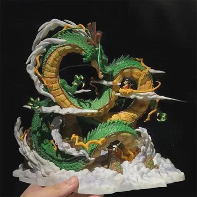 Shenlong Figure Shenron Figurine with Son Goku Statue Collectible Model Doll Ornament Toys Gifts