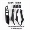 Carbon Fiber Inner Handle for F10 F11 F18 BMW 5 Series Armrest Pull Trim Cover 7 Pcs Set 51417225875 51417261933 51417225879