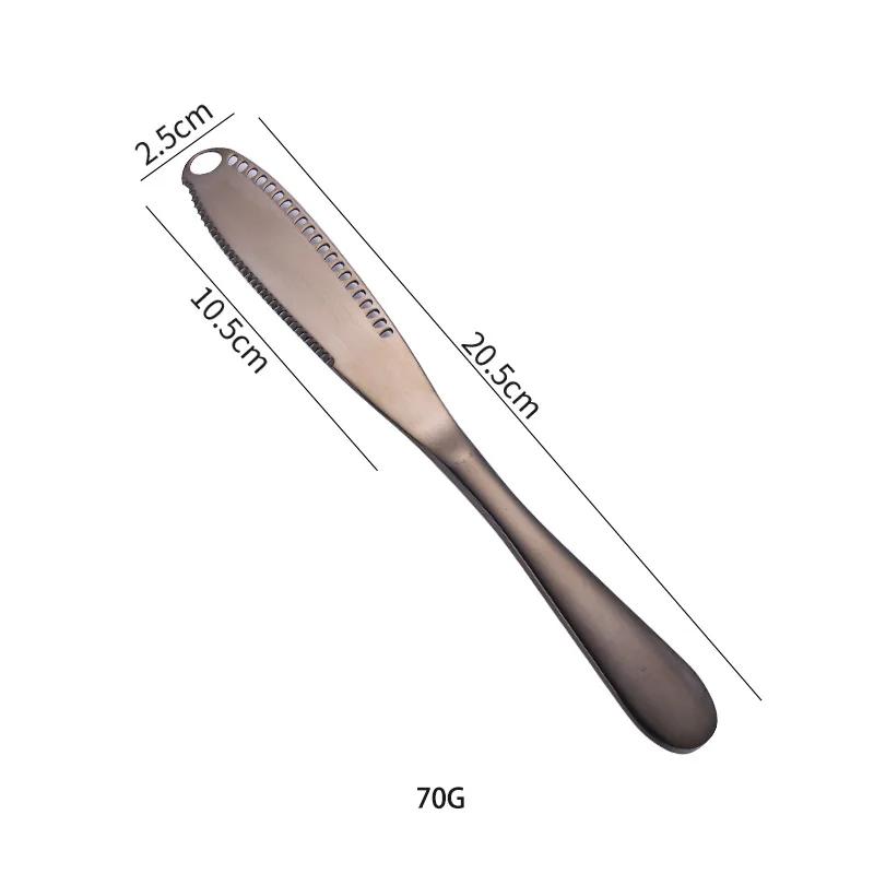 430 Edelstahl Buttermesser Löcher Käse Dessertmesser Stahl Marmeladenmesser Besteck Toast Abwischen Sahne Brot Käseschneider Küchenwerkzeuge