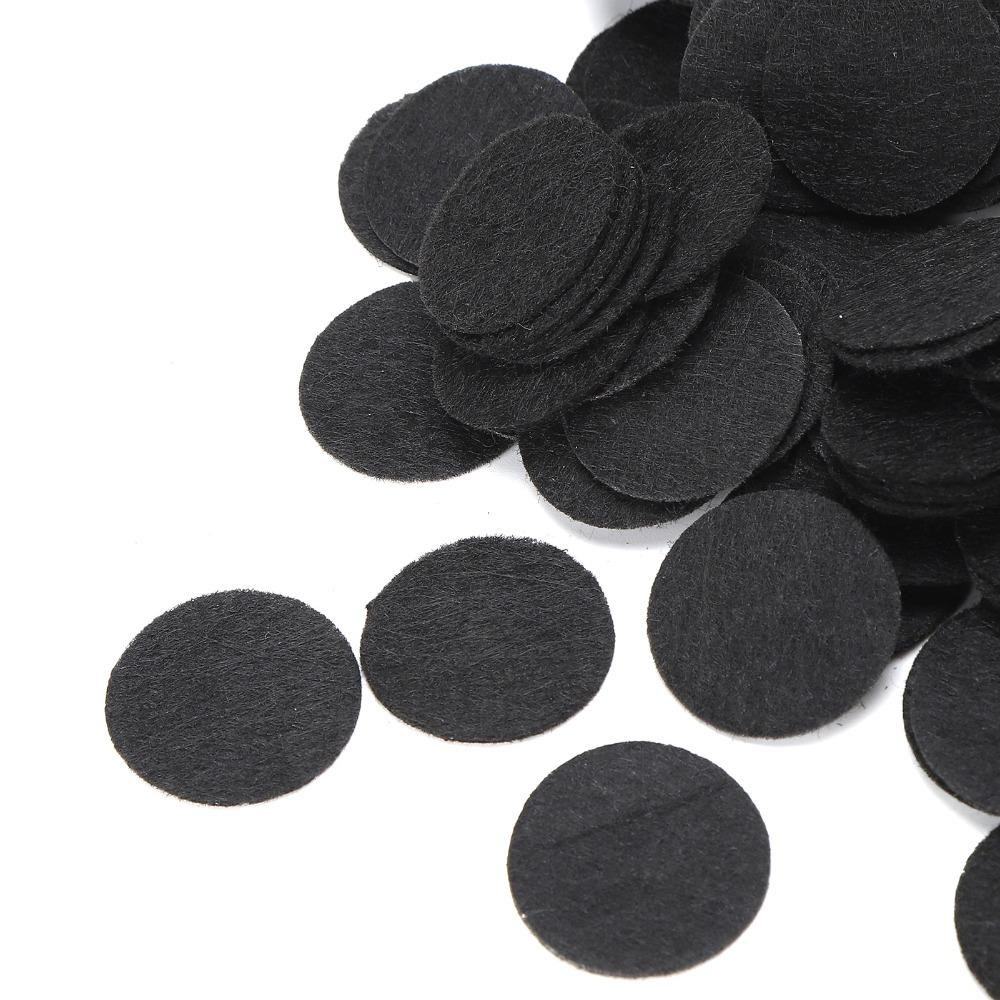 500pcs 25mm Nonwoven Round Piece White Black Cloth Flake Accessories Pre Cut Non-Woven Fabric Felt Craft Pads DIY Accessories