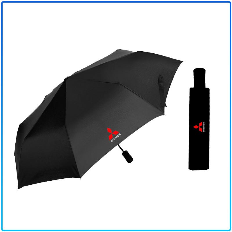 1Pcs Windproof Rain Fully Automatic Compact 3 Folding Umbrella Car Accessories For Mitsubishi Lancer 7 I200 Pajero Montero Sport Outlander ASX Mirage