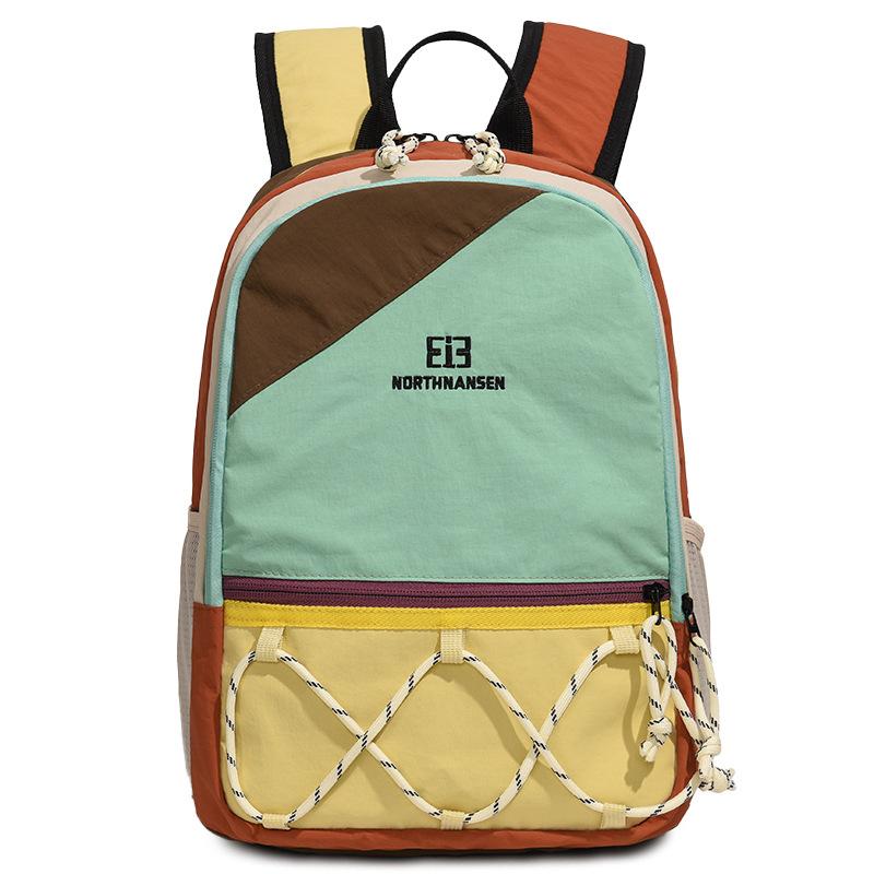 

Color Block Backpack Women s Lightweight Outdoor Student Backpack Large Capacity Travel Sports Backpack жовтий