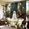 Halloween Shower Curtain Spooky Bathroom Cute Funny Shower Curtains Ghost Shower Curtain Waterproof Polyester Insulated